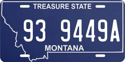 MT license plate 939449A