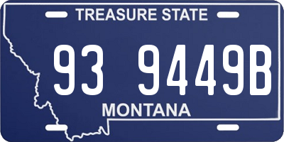 MT license plate 939449B
