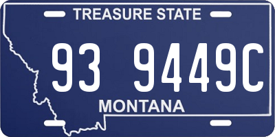 MT license plate 939449C