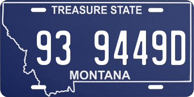 MT license plate 939449D