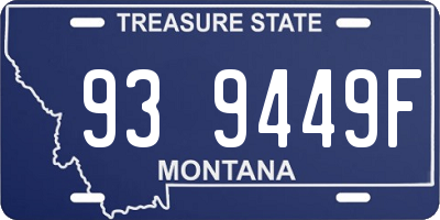 MT license plate 939449F