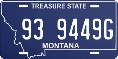 MT license plate 939449G