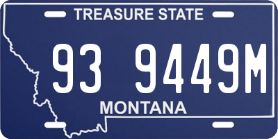 MT license plate 939449M