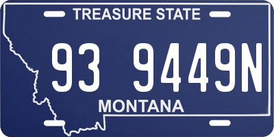 MT license plate 939449N