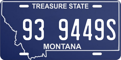 MT license plate 939449S