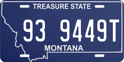MT license plate 939449T