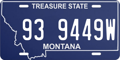MT license plate 939449W