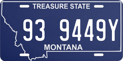 MT license plate 939449Y