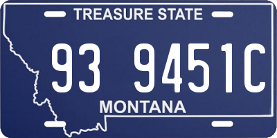 MT license plate 939451C