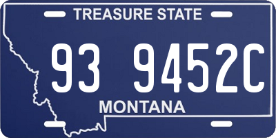 MT license plate 939452C