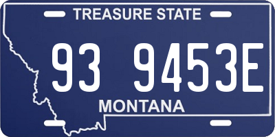 MT license plate 939453E