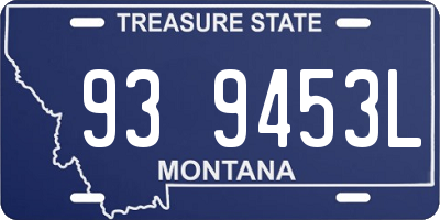 MT license plate 939453L