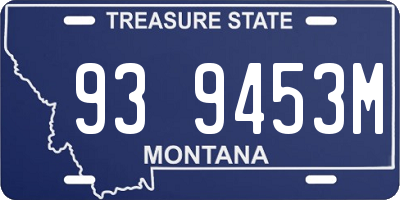MT license plate 939453M