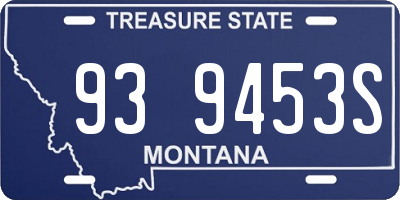 MT license plate 939453S