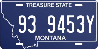 MT license plate 939453Y