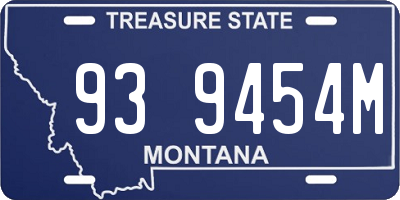 MT license plate 939454M