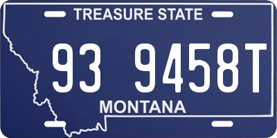 MT license plate 939458T