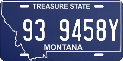 MT license plate 939458Y