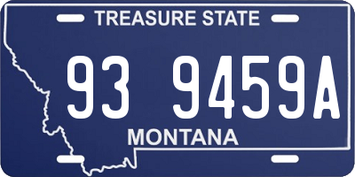 MT license plate 939459A