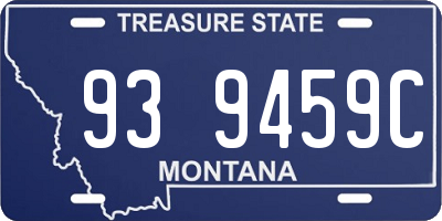 MT license plate 939459C