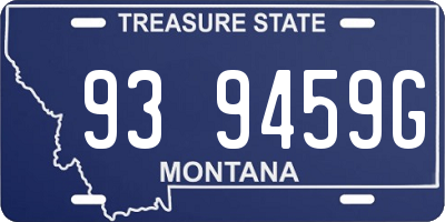 MT license plate 939459G