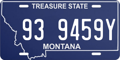 MT license plate 939459Y