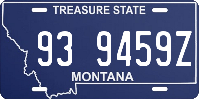 MT license plate 939459Z
