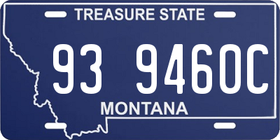 MT license plate 939460C