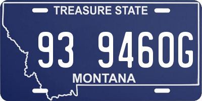 MT license plate 939460G