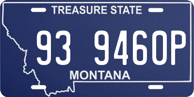 MT license plate 939460P