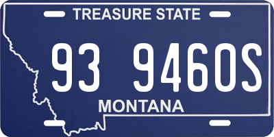 MT license plate 939460S