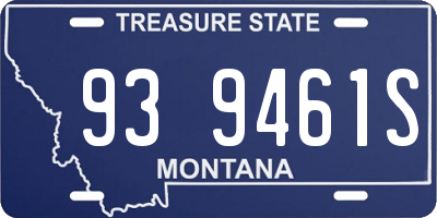 MT license plate 939461S