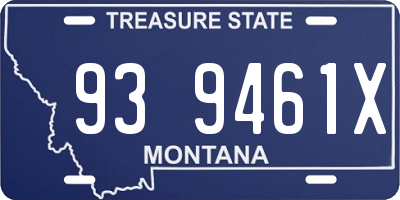 MT license plate 939461X