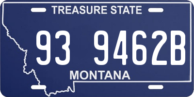 MT license plate 939462B