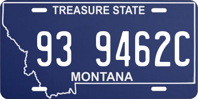 MT license plate 939462C