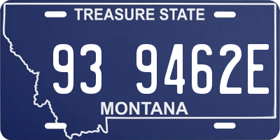 MT license plate 939462E
