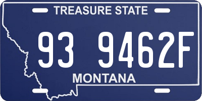MT license plate 939462F