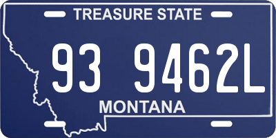 MT license plate 939462L