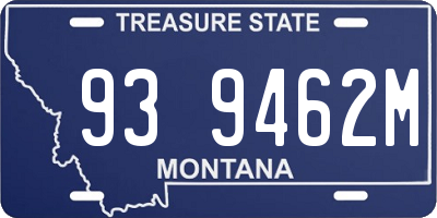 MT license plate 939462M