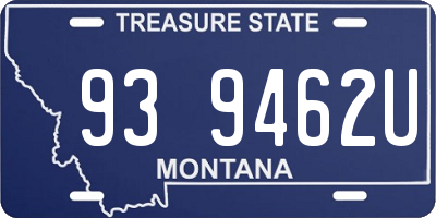 MT license plate 939462U