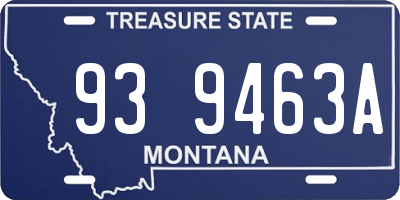 MT license plate 939463A