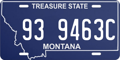 MT license plate 939463C