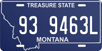 MT license plate 939463L