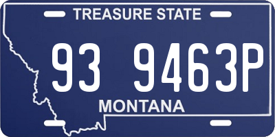 MT license plate 939463P