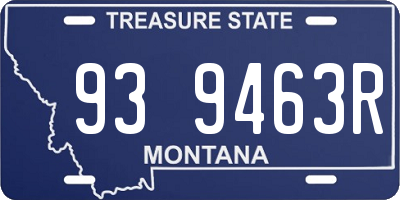 MT license plate 939463R