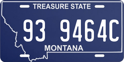 MT license plate 939464C