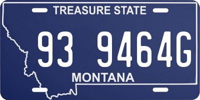 MT license plate 939464G