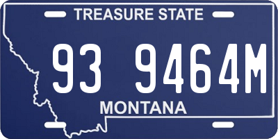 MT license plate 939464M