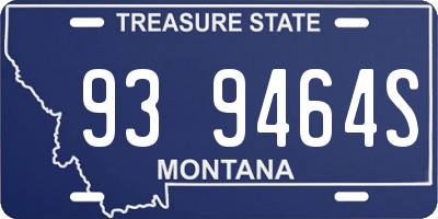 MT license plate 939464S