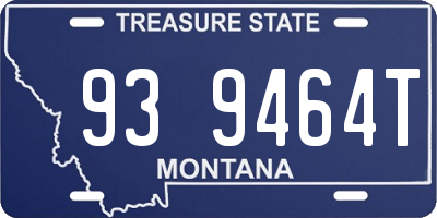 MT license plate 939464T